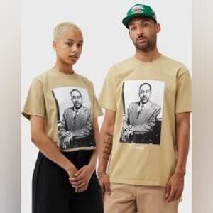 Awake Langston Hughes X Awake Ny Tee Beige Poetry Streetwear Size Medium